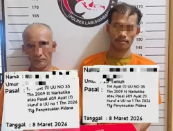 Dua Pria Ditangkap, Polisi Sita 3,21 Gram Sabu di Bilah Barat