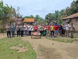 Polsek Na IX-X Salurkan Bantuan untuk Korban Kebakaran di Labura